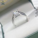  RX343 8.1mm Nhẫn nữ viền tấm baguette bảng bự 