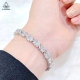  BGX205 Lắc tay full đá CZ oval 