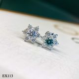  EX113 FULL MOIS 4.5mm Bông tai hoa 6 cánh nhọn 