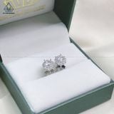  EX048 FULL MOIS 4-5-6mm Bông tai halo tròn 1 chiếc vỏ bông 