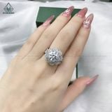  RX366 8mm Nhẫn nữ đài hoa 2 tầng tấm 