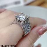  RMX119 12mm Nhẫn nam chấu vuông đá 