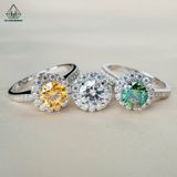 RX359 FULL MOIS 6mm Nhẫn nữ mặt tròn 