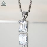  P384 Mặt dây chuyền emerald 9*7mm 