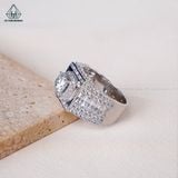  RMX075 7mm Nhẫn nam viền baguette 