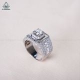  RMX075 7mm Nhẫn nam viền baguette 