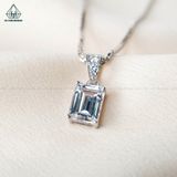  P384 Mặt dây chuyền emerald 9*7mm 