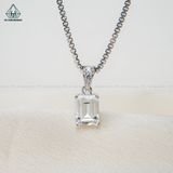  P384 Mặt dây chuyền emerald 9*7mm 