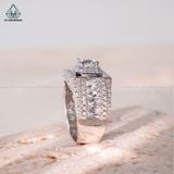  RMX075 7mm Nhẫn nam viền baguette 