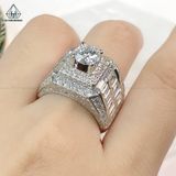  RMX142 FULL MOIS 8mm Nhẫn nam viền baguette 