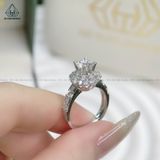  RX330 6.3mm Nhẫn nữ phối tấm baguette 