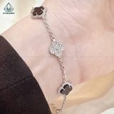  B864 Lắc tay Van xen kẽ mã não viền đá 