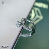  RX226 Full Moissanite 6mm Nhẫn 4 chấu viền đá 