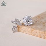  EX351 5mm Bông tai cánh baguette 