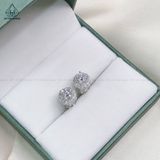  EX048 FULL MOIS 4-5-6mm Bông tai halo tròn 1 chiếc vỏ bông 
