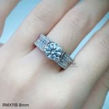  RMX118 8mm Nhẫn nam viền baguette 