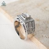  RMX147 FULL MOIS 6.3mm Nhẫn nam viền vuông 
