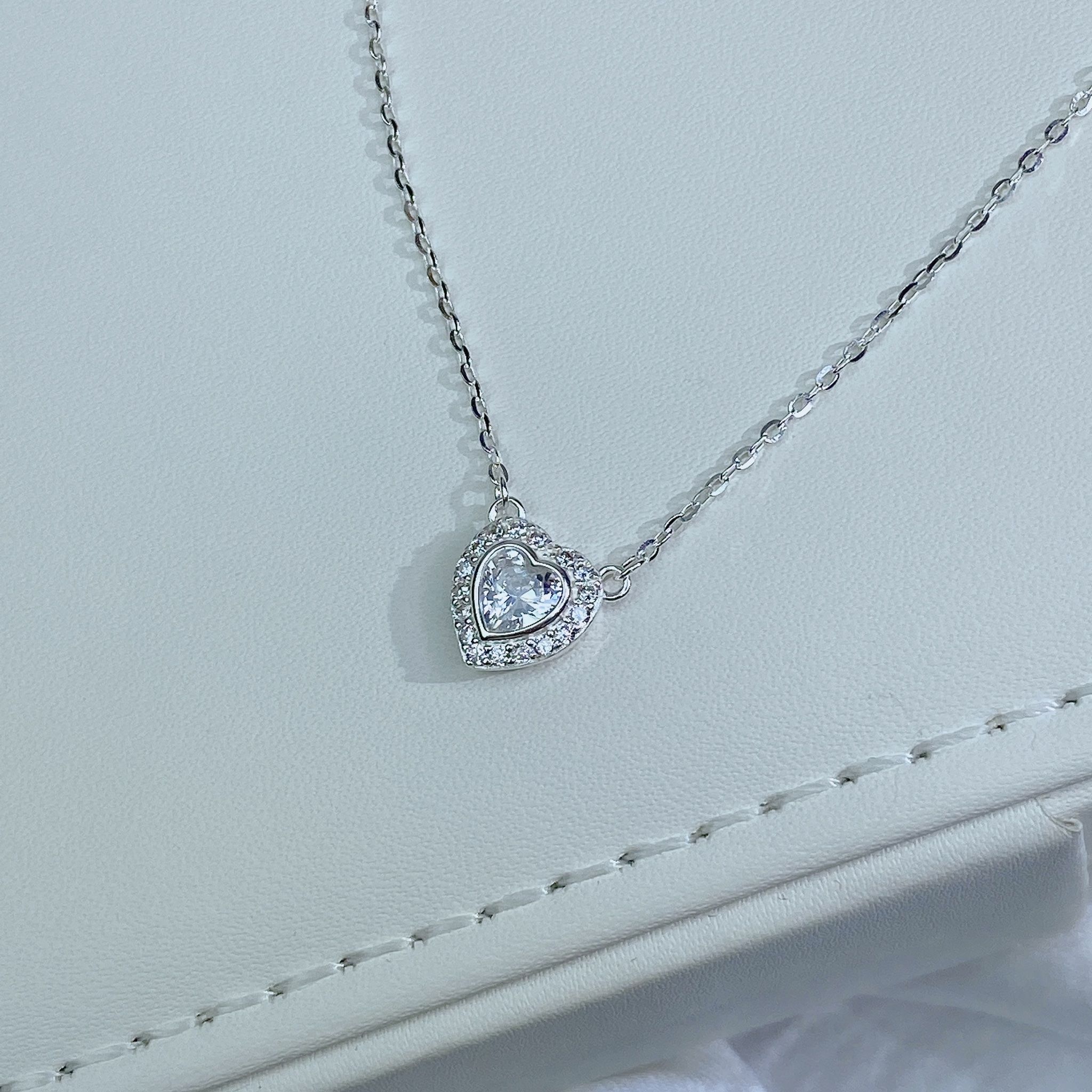  N432 Dây chuyền tim đá 