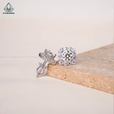  EX090 FULL MOIS 6mm Bông tai viền tấm vuông 
