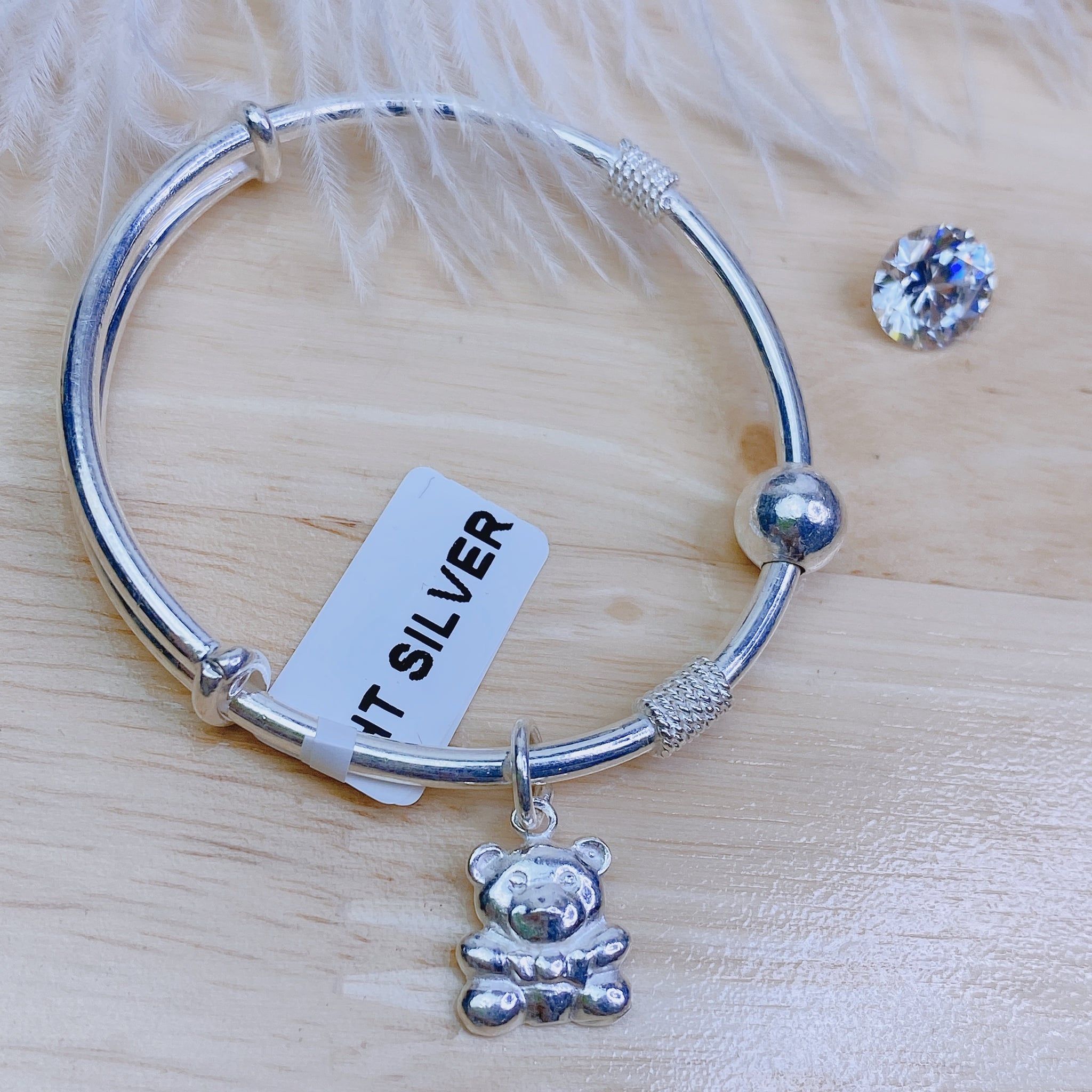  BGB064 Vòng cứng baby charm gấu 