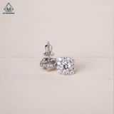  EX090 FULL MOIS 6mm Bông tai viền tấm vuông 