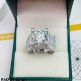  RMX119 12mm Nhẫn nam chấu vuông đá 