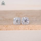 EX090 FULL MOIS 6mm Bông tai viền tấm vuông 
