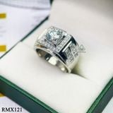  RMX121 7mm Nhẫn nam viền đá 