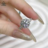  RX330 6.3mm Nhẫn nữ phối tấm baguette 