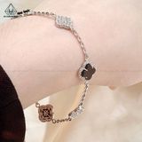  B864 Lắc tay Van xen kẽ mã não viền đá 