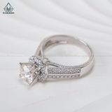  RX457 6.3mm Nhẫn nữ halo 