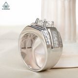  RMX151 8mm Nhẫn nam phối baguette 