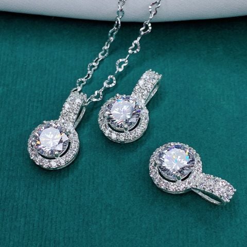 P234 Mặt dây chuyền tròn full đá