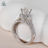  RX457 6.3mm Nhẫn nữ halo 