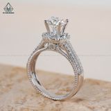  RX457 6.3mm Nhẫn nữ halo 