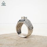  RMX153 7.2mm Nhẫn nam viền đá 