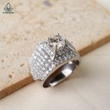  RMX153 7.2mm Nhẫn nam viền đá 