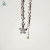  B829 Lắc tay bi 4mm charm hoa 