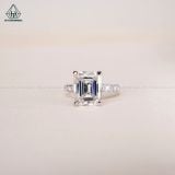  Moissanite Emerald trắng MEW 