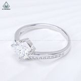  RX551 6.5mm Nhẫn nữ vương miện viền bạc 