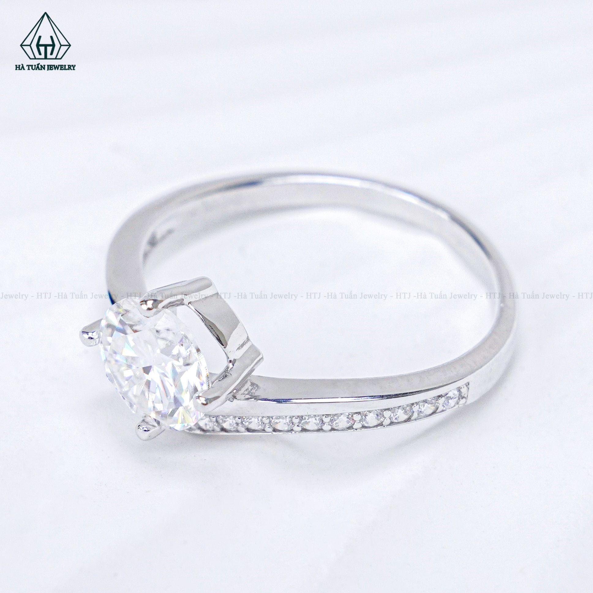  RX551 6.5mm Nhẫn nữ vương miện viền bạc 