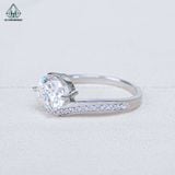  RX551 6.5mm Nhẫn nữ vương miện viền bạc 