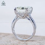  R980 Nhẫn nữ Emerald vàng 10*14mm 