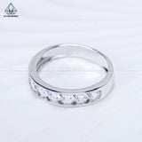  R981 Nhẫn nữ nửa vành đá CZ 3mm 