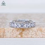  R981 Nhẫn nữ nửa vành đá CZ 3mm 