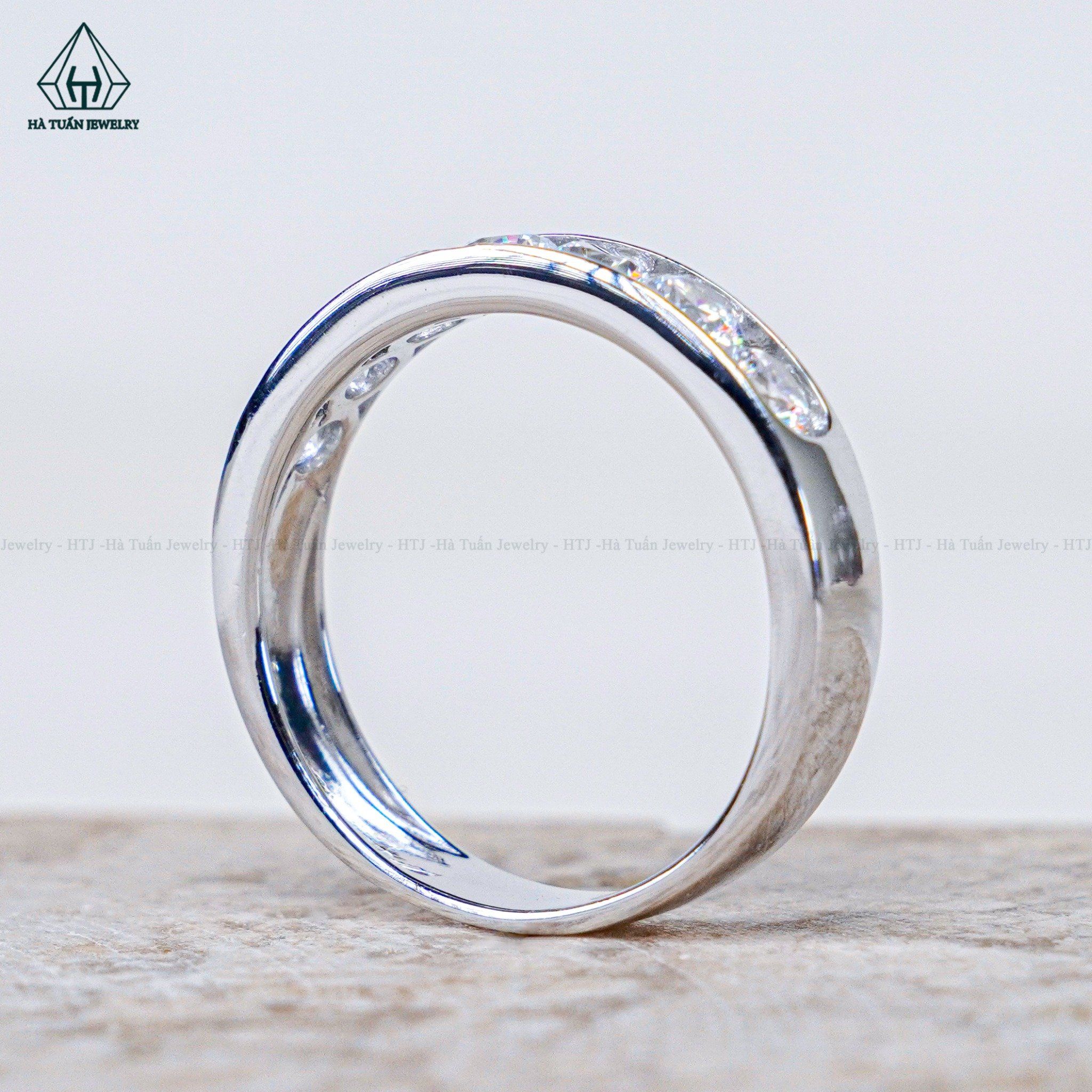  R981 Nhẫn nữ nửa vành đá CZ 3mm 