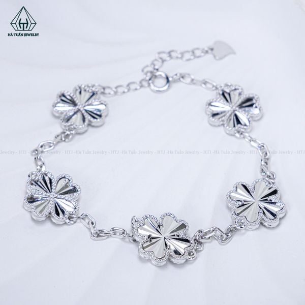  B014 Lắc tay cỏ 4 lá móc máy 