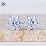  EX269 FULL MOIS 4mm Bông tai 6 cánh nhọn 