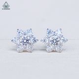 EX269 FULL MOIS 4mm Bông tai 6 cánh nhọn 