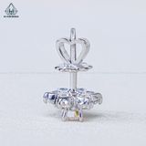  EX269 FULL MOIS 4mm Bông tai 6 cánh nhọn 